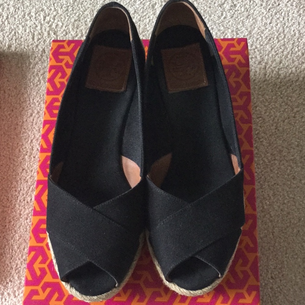 Tory Burch Filipa espadrilles black size 9